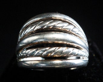 Sterling Silber Italien Ring mit Ausschnitt