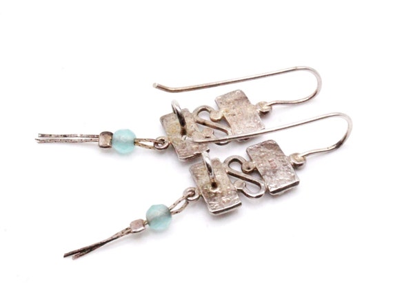 Vintage Sterling Silver Turquoise Southwest Long … - image 9
