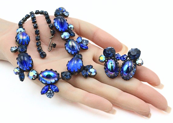 Illustrious REGENCY Signed Designer Dark Blue Iri… - image 2