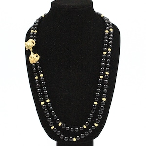 Stupendous Kenneth Jay Lane KJL For Avon Black Celluloid Ram Head Necklace