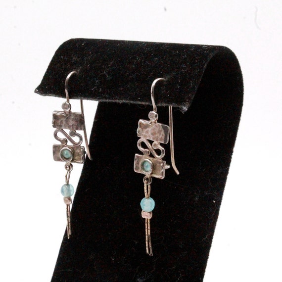 Vintage Sterling Silver Turquoise Southwest Long … - image 2