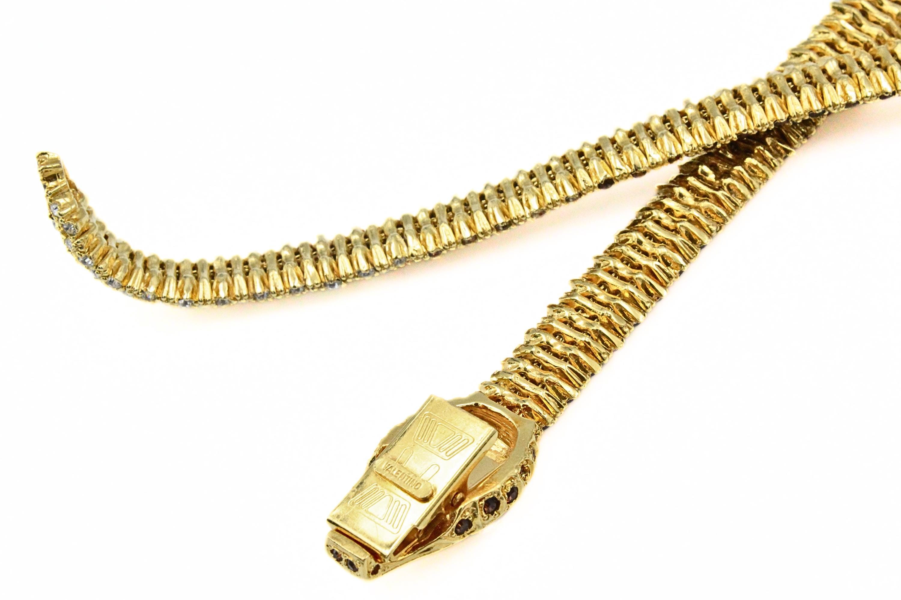 Magnificent Authentic Valentino Garavani Snake Rhinestones 