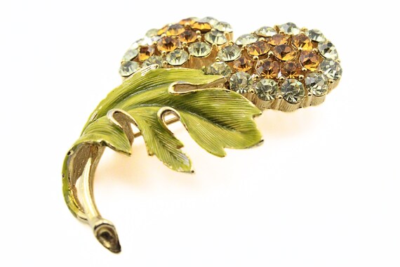 Exquisite Bedazzled Designer Yellow Rhinestones 4… - image 2