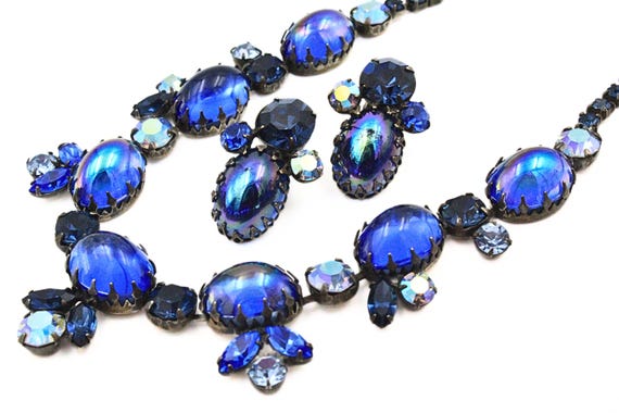 Illustrious REGENCY Signed Designer Dark Blue Iri… - image 7