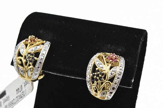 Mystical Sterling Silver Vermeil Lab Ruby Sapphir… - image 6