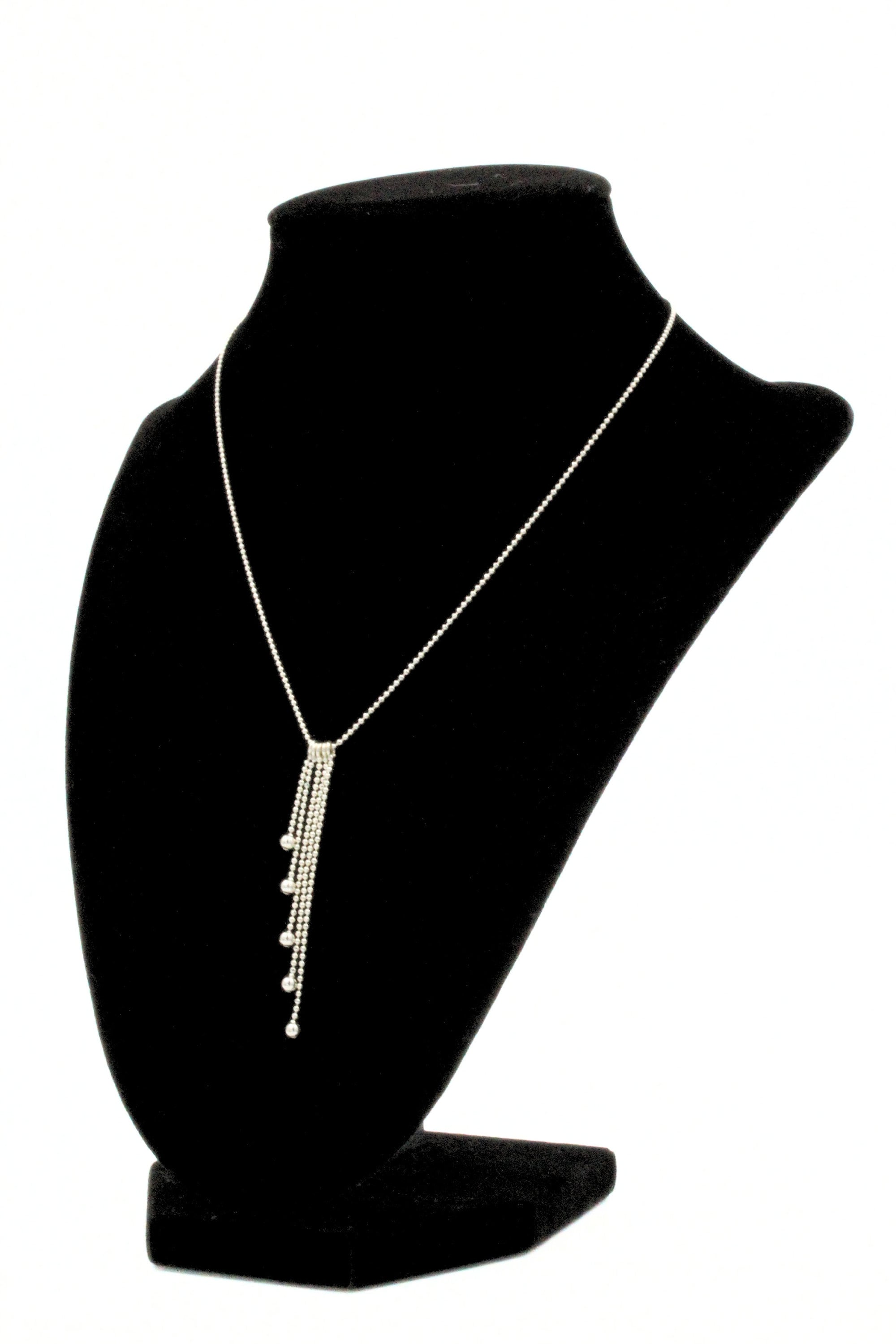ネックレス・ペンダント TATIANA Silver 925 Alice Drop Long Necklace NZ2434 500626860 Contemporary Dainty Sterling Silver Drop Necklace 2.5