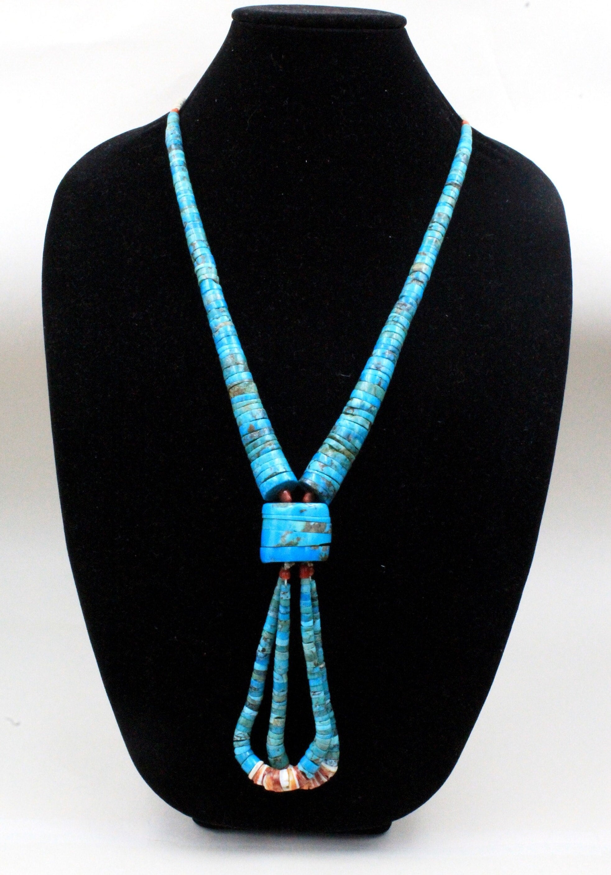 Native American Mesmerizing Vintage Santo Domingo Turquoise Gold Filled Necklace Native American Mesmerizing Vintage Santo Domingo Turquoise Gold Filled Necklace