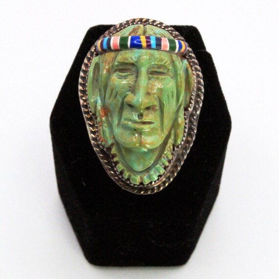 Exceptional Older Navajo Royston Turquoise Indian… - image 2