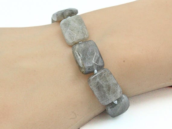 NWT Rectangular Iridescent Labradorite Sterling S… - image 3