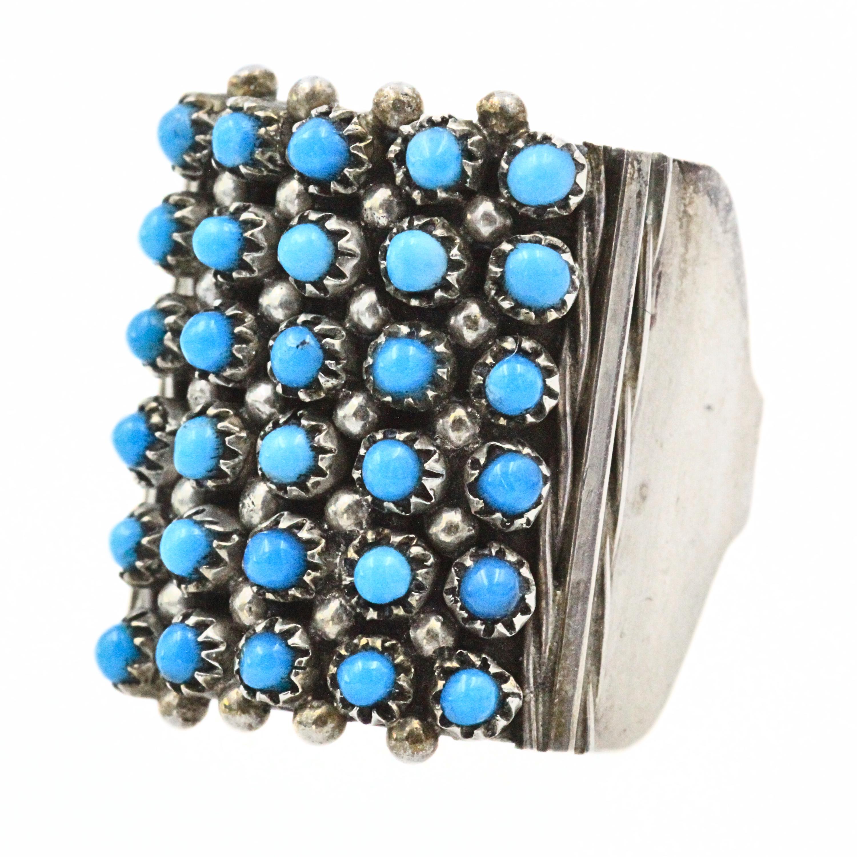 Stephen Haloo Native American Sterling Silver Zuni Snake Eye 