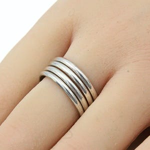 Vintage Sterling Silver Tested Stackable Four (4) Rings