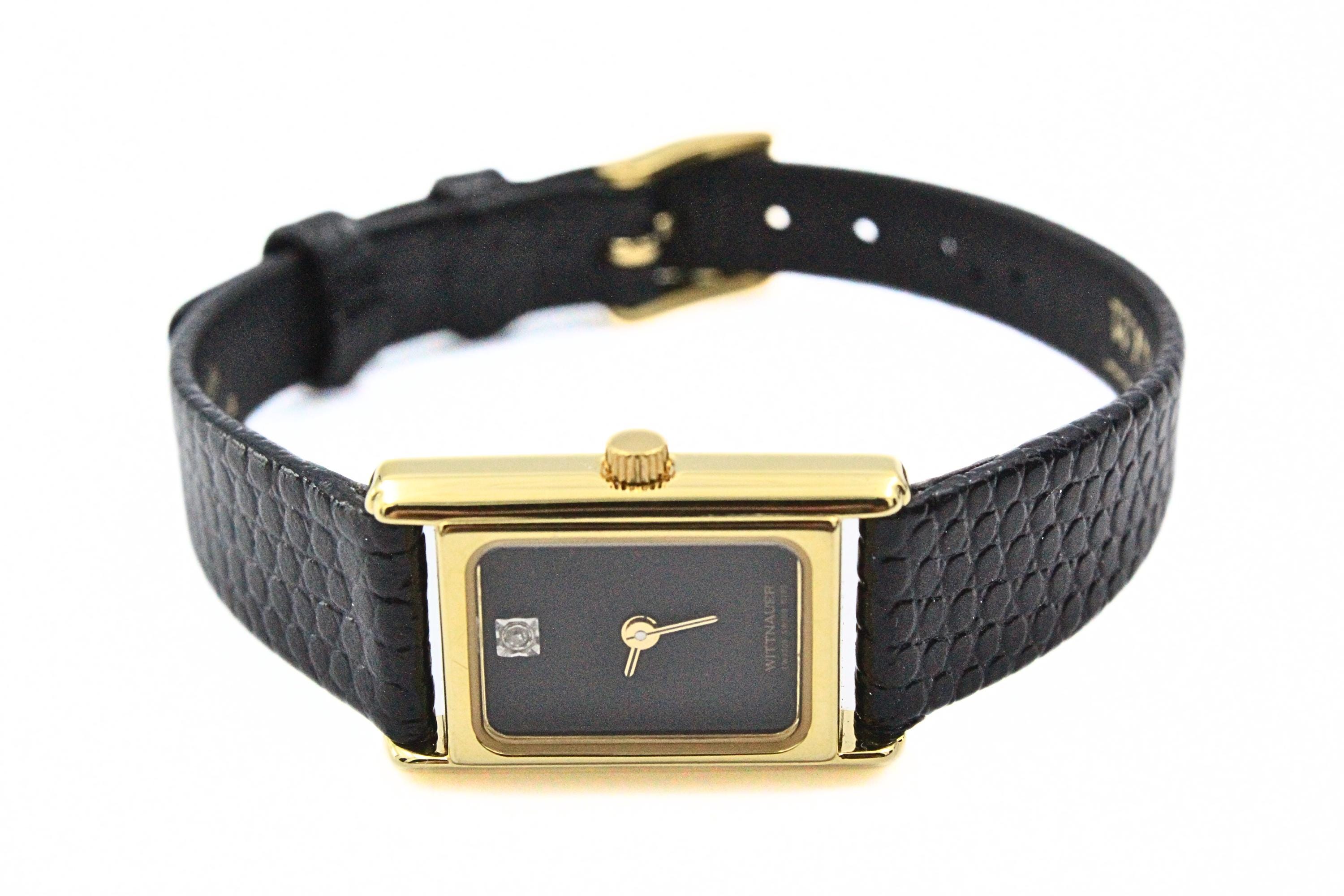 Exquisite Wittnauer Swiss 5 Jewels Diamond Ladies Watch W/ Original Box