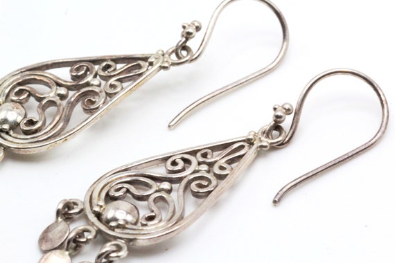 Vintage BA Suarte Sterling Silver Cut Out Wired D… - image 9