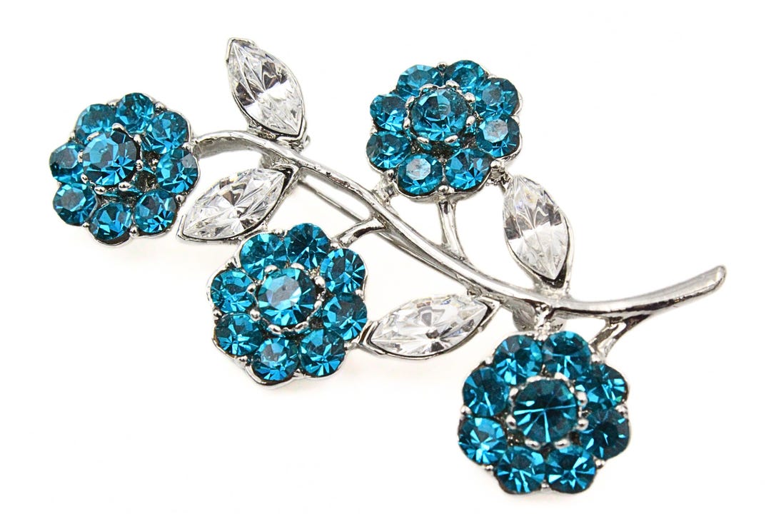 Rare vintage Flower Brooch Clip Boucle d'oreille Set Silver Rare vintage Flower Brooch Clip Boucle d'oreille Set Silver