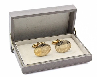 Antique Art Deco Signed A&Z 12K Gold Filled Textured Cufflinks