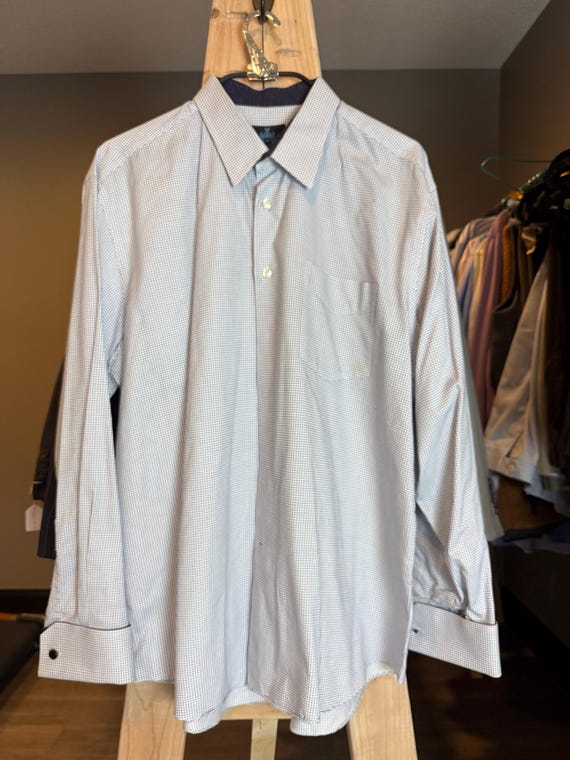 Astor & Black Custom Tailored Plaid Dark Blue Pat… - image 2