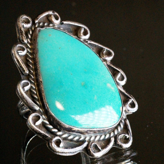 Old Pawn Navajo Vintage Sterling Silver Turquoise… - image 5