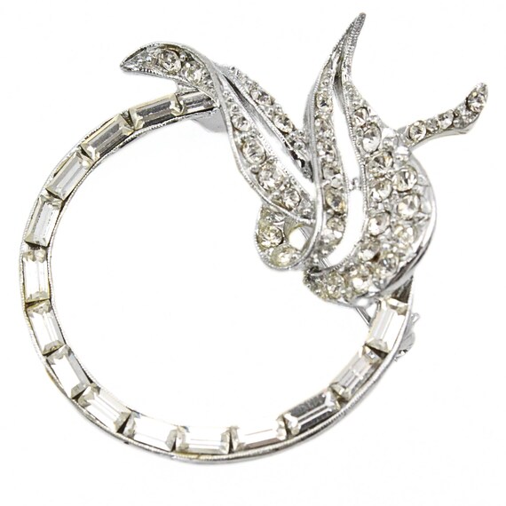 Exquisite Sparkly Pell Signed Designer Pave Rhine… - image 3