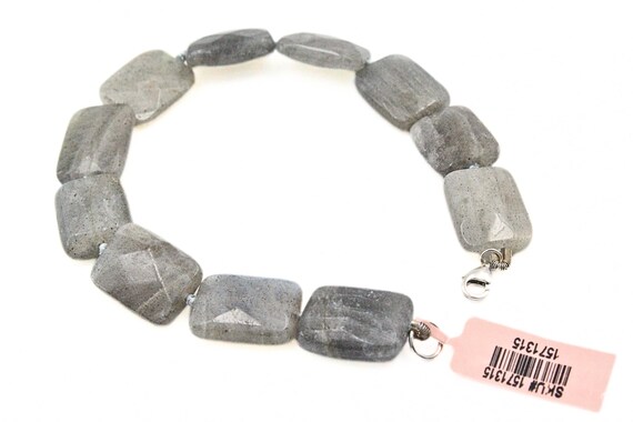 NWT Rectangular Iridescent Labradorite Sterling S… - image 4