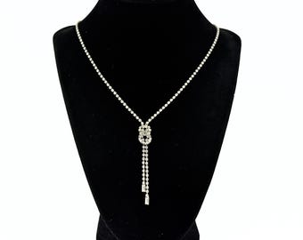 Designer high-end klassieke strassteentjes geknoopte druppel lariatketting