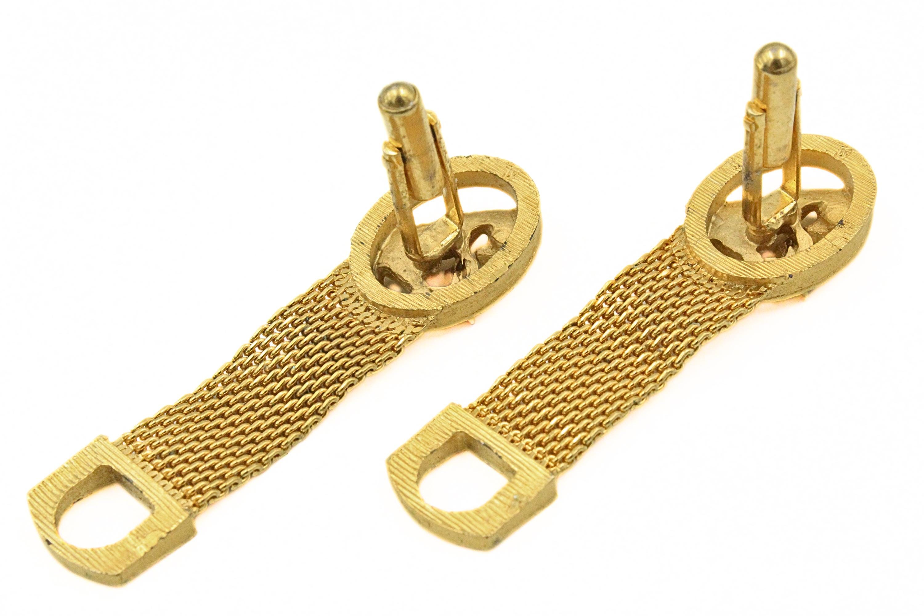 Boutons De Manchette Vintage Aries - Couleur Or, Occasion, Sans Marque