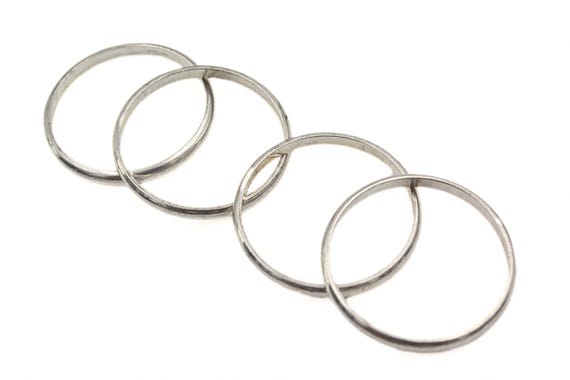 Vintage Sterling Silver Tested Stackable Four (4)… - image 2