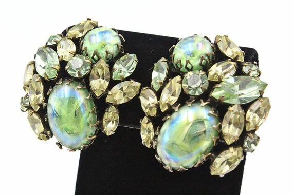 Outstanding REGENCY Signed Iridescent Yellow Gree… - image 7