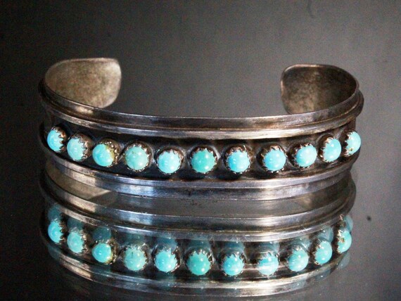 Quality Early Kachina! Vintage Navajo Snake Eyes Turquoise Sterling Native American Jewelry Silver Ring Quality Early Kachina! Vintage Navajo Snake Eyes Turquoise Sterling Native American Jewelry Silver Ring