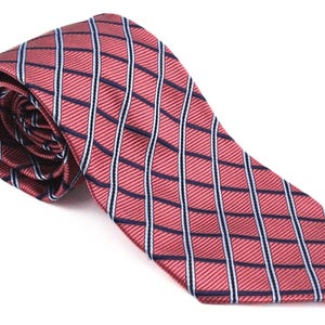 Prominent Person&#39;s Faconnable Pink 100% Silk Textured France Textured Tie