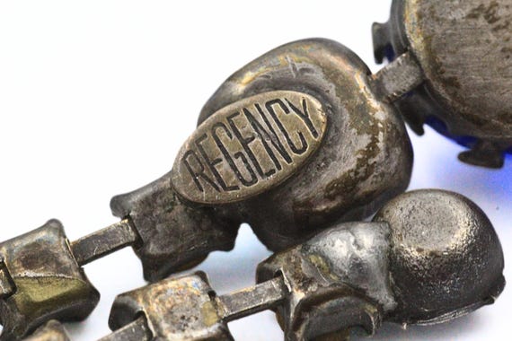 Illustrious REGENCY Signed Designer Dark Blue Iri… - image 10