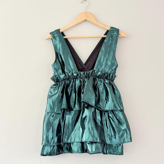 zara green high neck dress Designer End Polyester Holiday Cocktail Mini modern storage dresser