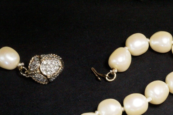French Couture Baroque Faux Pearl Pave Rhinestone… - image 10