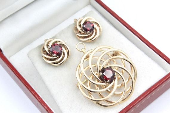 F and F Felger For Tiffany & Co 14K Gold Rhodolit… - image 1