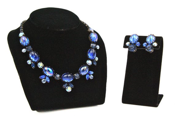 Illustrious REGENCY Signed Designer Dark Blue Iri… - image 1