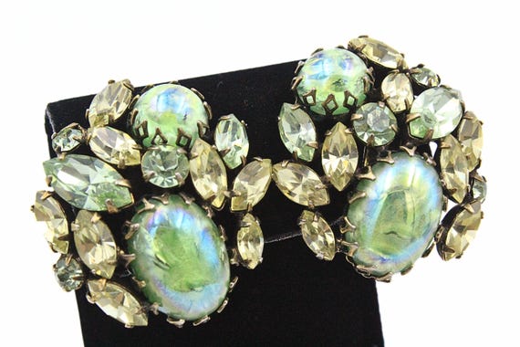 Outstanding REGENCY Signed Iridescent Yellow Gree… - image 6