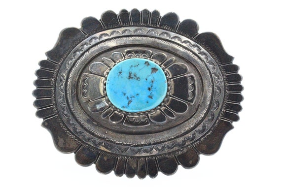 Important Vintage Native American Navajo Thomas Singer Sterling Silver Buckle Important Vintage Native American Navajo Thomas Singer Sterling Silver Buckle