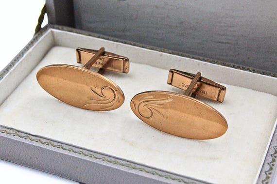 Southwest Copper Cufflinks: Pat Pend Round Concho… - image 3