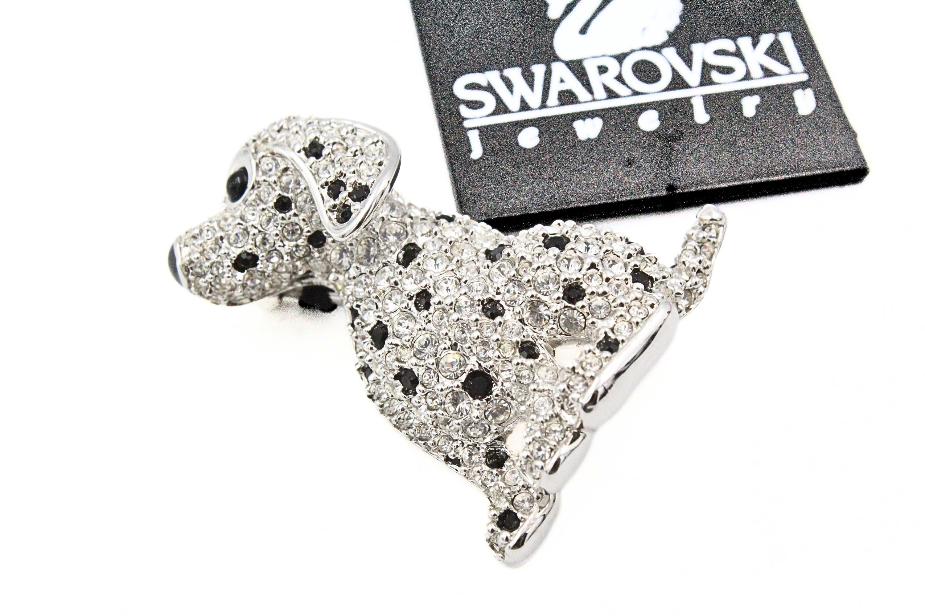Fabulous Sparkly Swarovski Dalmatian Seated Puppy Brooch W/ Box - Etsy