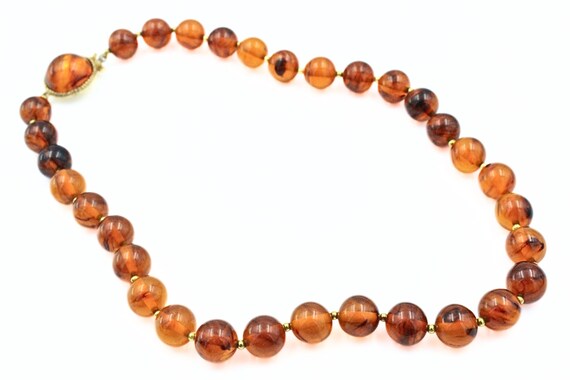 Stunning Two Sets Orange Lucite Bead Fall Vibe Ne… - image 8