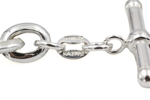 Karizia Spa Ka 1772 Signed Italy Sterling Silver Toggle Chain Link