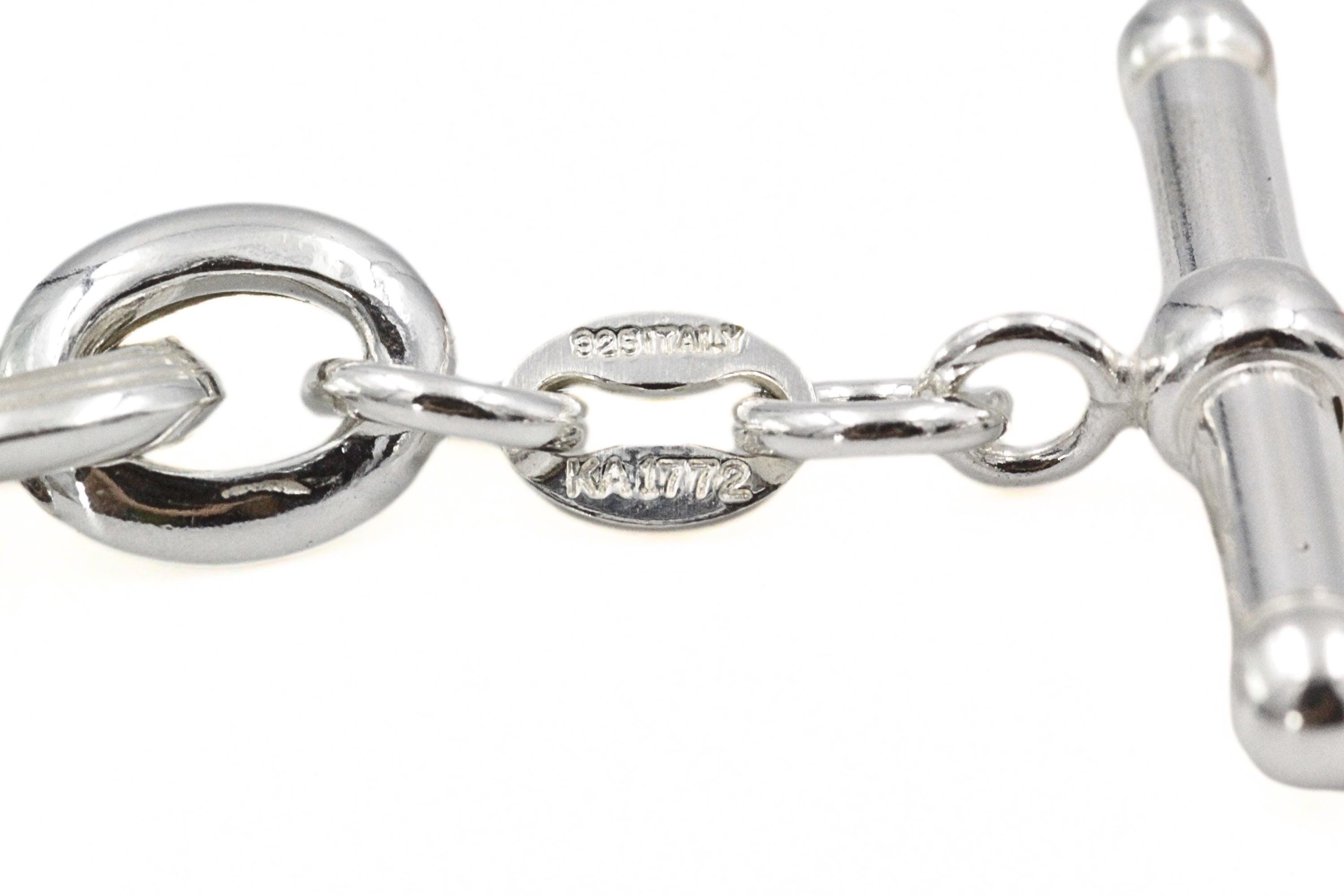 Karizia Spa Ka 1772 Signed Italy Sterling Silver Toggle Chain Link