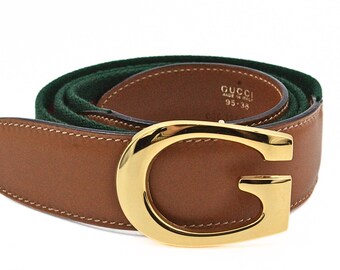 Iconic Authentic Gucci Green Red Classic Fabric Leather  display picture 1