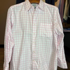 Astor & Black 100% Cotton Pink Plaid Dress Shirt