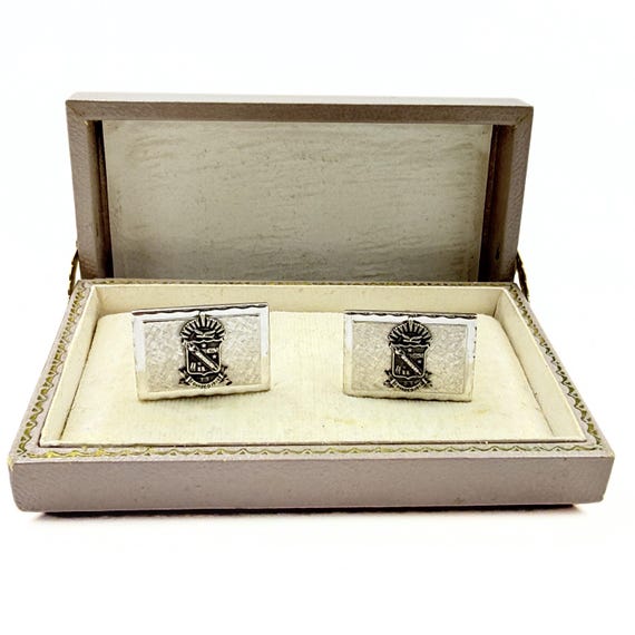 Honorable Phi Beta Sigma Fraternity Crest Silver Plated Cufflinks