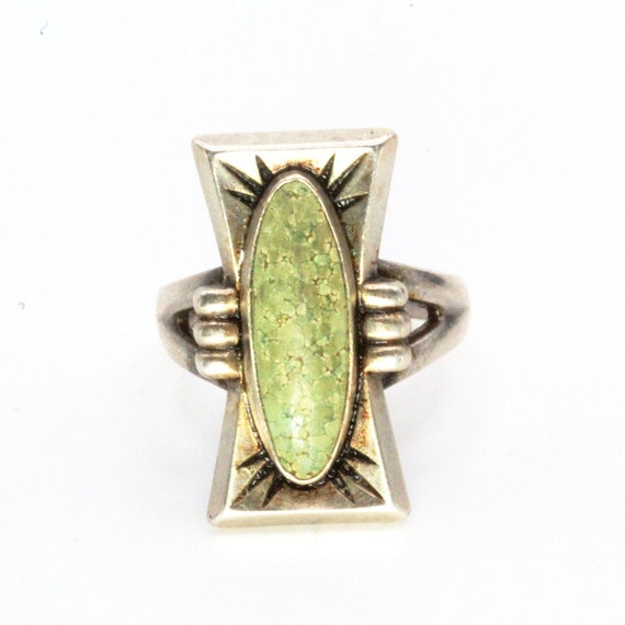 Sterling Silver Rectangle Gaspeite Ring Sterling Silver Rectangle Gaspeite Ring