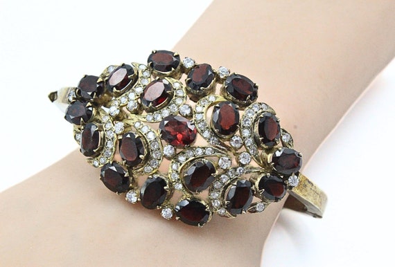 Dramatic Illustrious Sterling Silver Vermeil Garn… - image 2