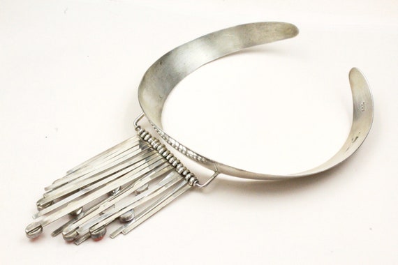 Carol Felley Coral Waterfall Collar Sterling Silv… - image 6