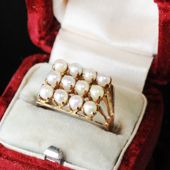 Antique Victorian Exquisite 14k Gold Akoya Pearl … - image 1