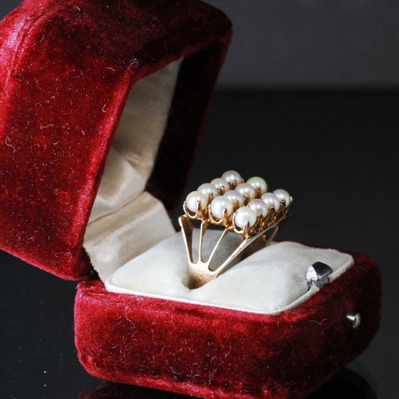 Antique Victorian Exquisite 14k Gold Akoya Pearl … - image 5