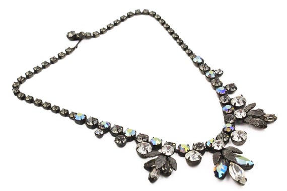 Designer Regency Foiled Back Gray Iridescent AB C… - image 7